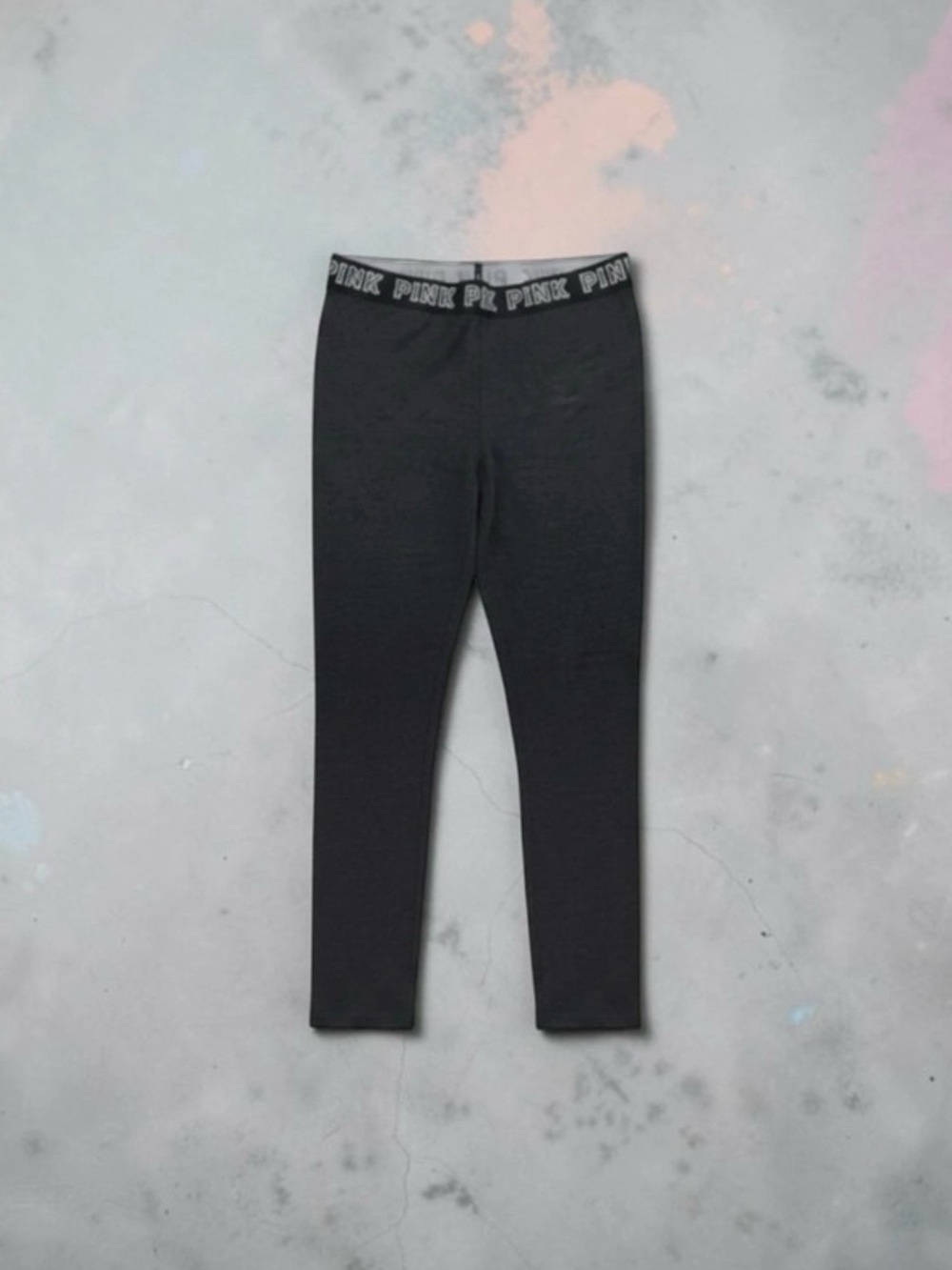 PINK Victoria's Secret Black Girls' Logo Waistband Leggings